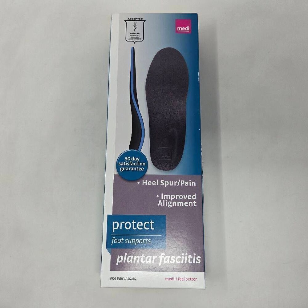 MEDIVEN PROTECT INSOLES PLANTAR FASCIITIS HEEL SPUR PAIN MENS 11 12.5 EU 45 46